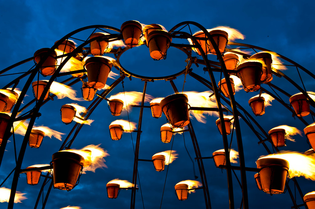 Hot Pots! Taken at the Fire Garden, Stonehenge as part of … Flickr