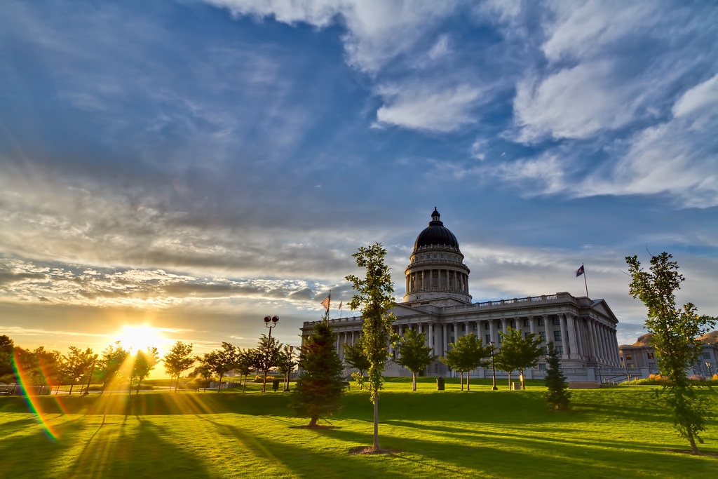 Salt Lake Capitol Sunset Summer sunset of the Utah State C… Flickr