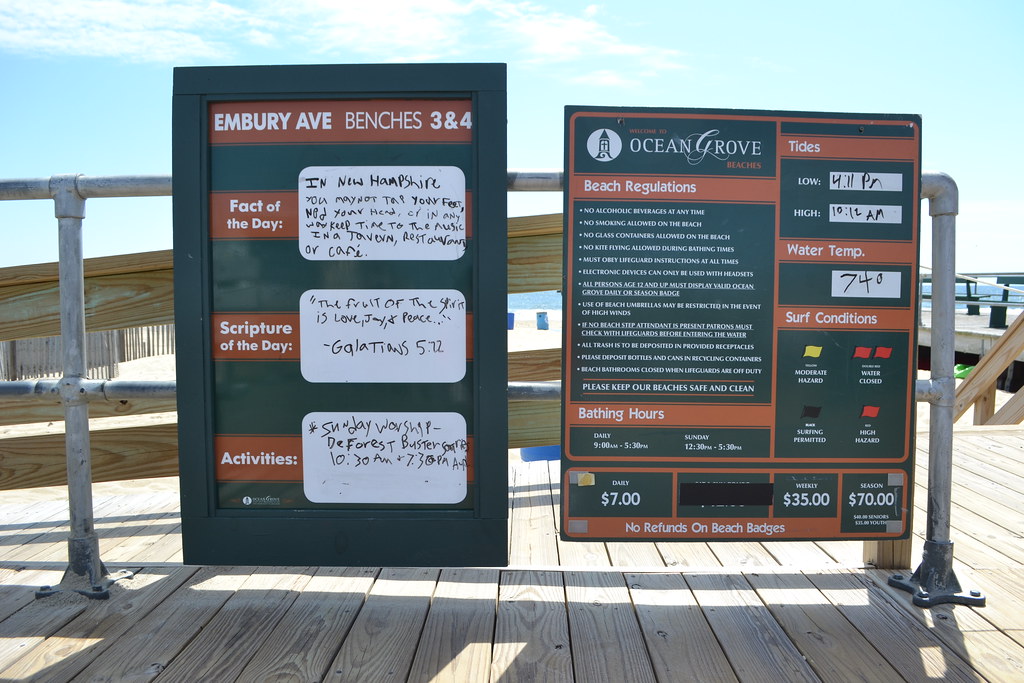 Ocean Grove, NJ beach signs The Jersey Shore, Ocean Grove … Flickr