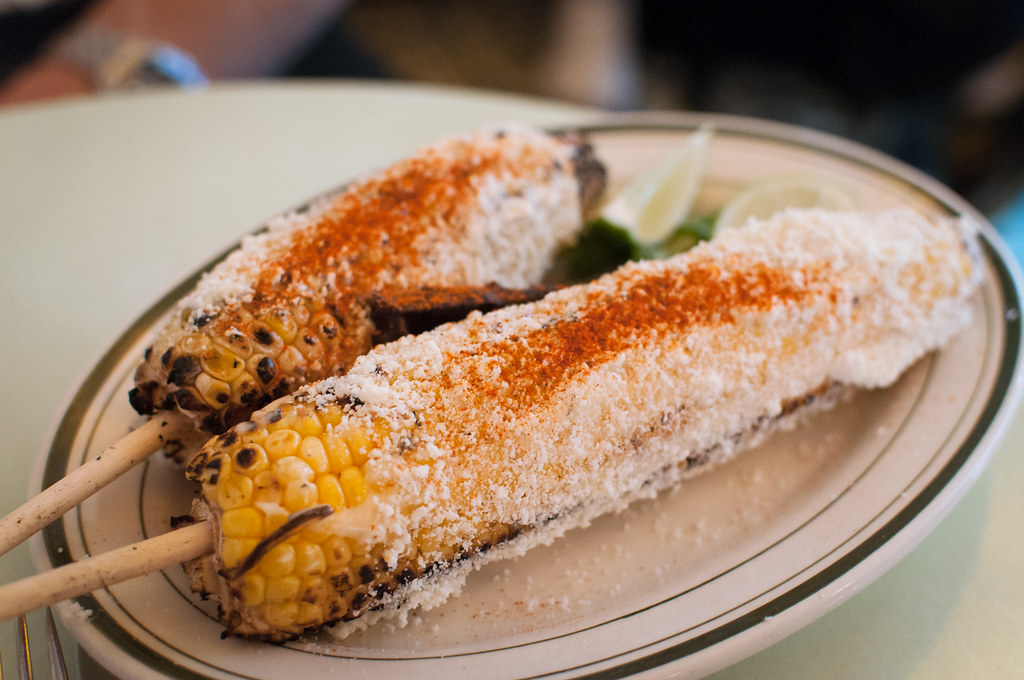 Grilled corn from Cafe Habana Served with chili powder, li… Flickr