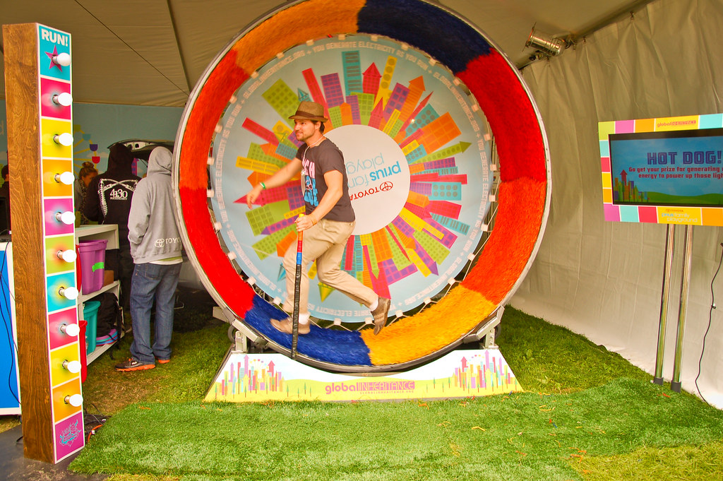 Human Hamster Wheel at Outside Lands 2012 Global Inheritance Flickr