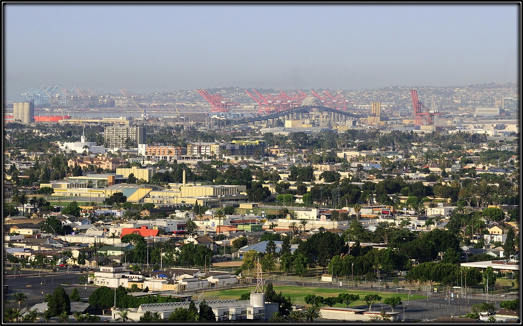 Long Beach from Signal Hill Looking towards the harbor Flickr