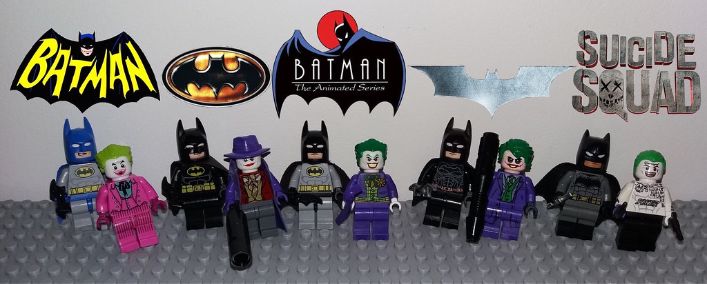 Lego Batman and Joker through the ages Lego minifigures ba… Flickr