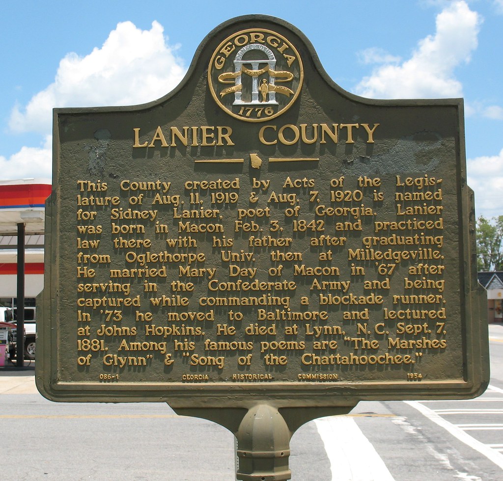 Lanier County Marker (GHC 0861) Lakeland GA Lance Taylor Flickr