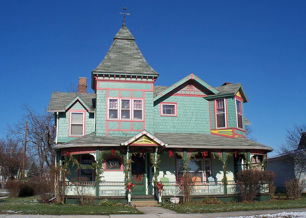 OH North Baltimore House Colorful house with a tower in … Flickr