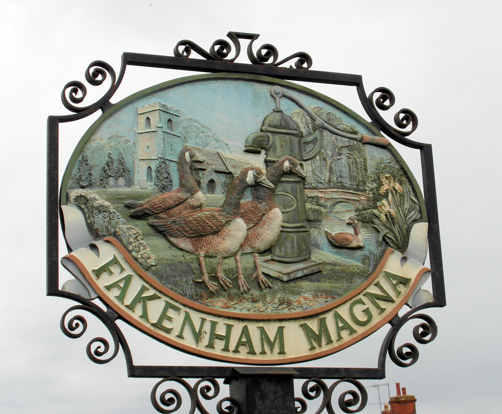 Fakenham Magna Village Sign Simon Flickr