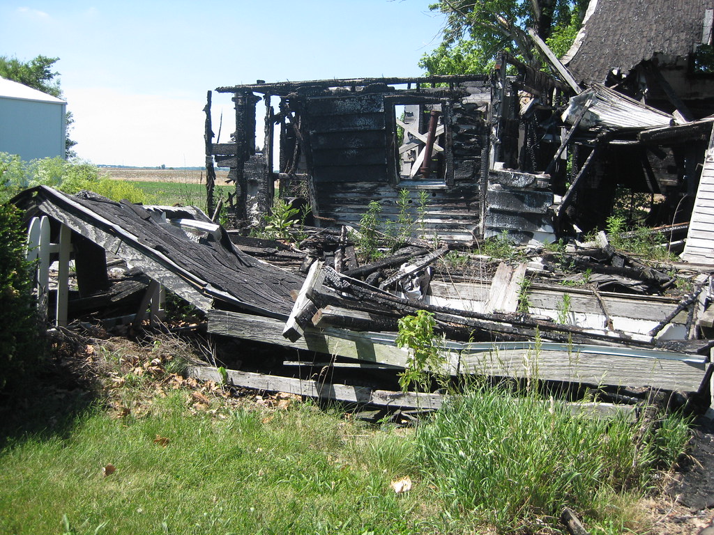 IMG_2166 Burned down house near Seymour, Illinois. devianb Flickr