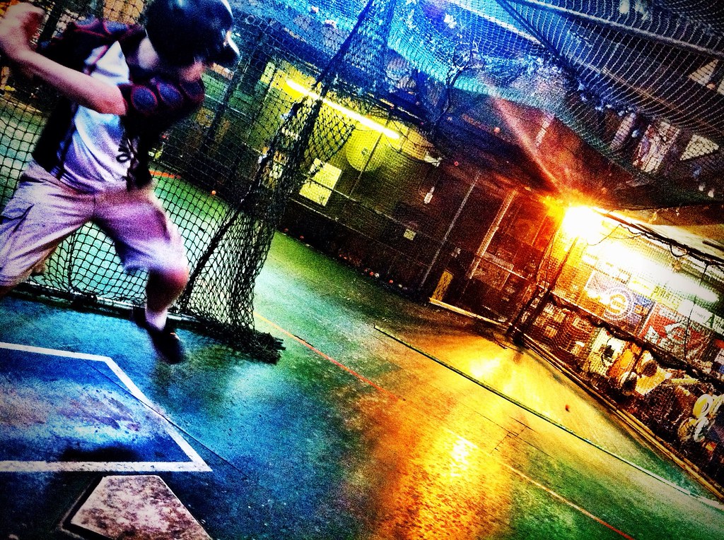 Slugger Batting cages upstairs at Sluggers' bar on Clark S… Flickr