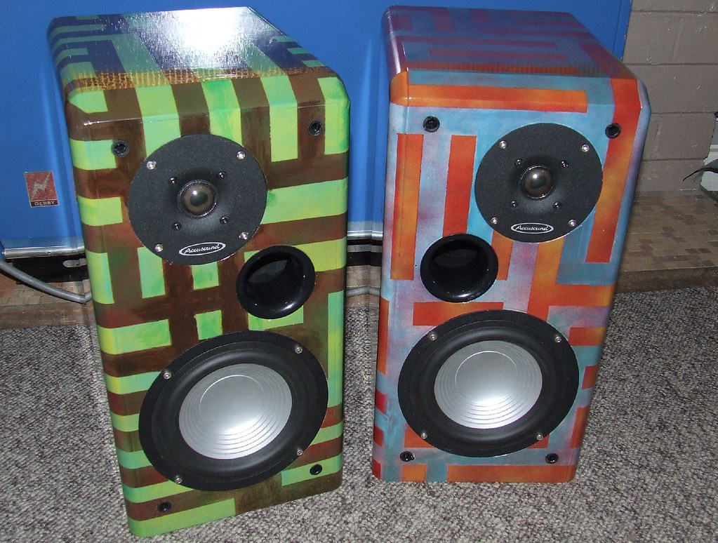 Speaker Art Spray paint artwork I did on a pair of Accusou… Flickr