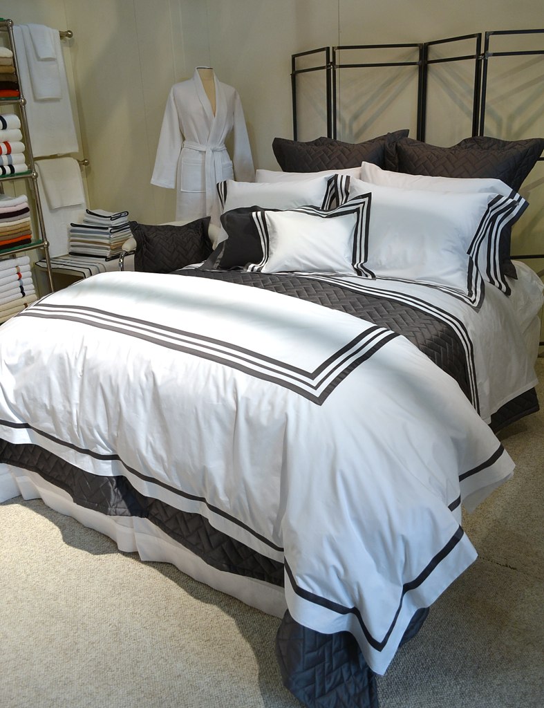 Allegro and Piazza bedding in Charcoal John Matouk & Co. Flickr