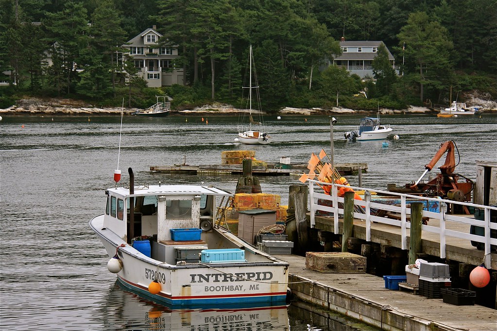 Intrepid Lobster boat at Robinson's Wharf in Southport, Ma… Flickr