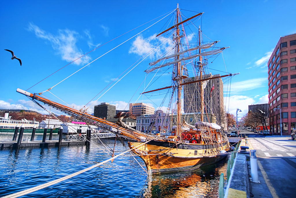 Sailing Ship in Hobart Down on the harbour in Hobart Tasma… Flickr