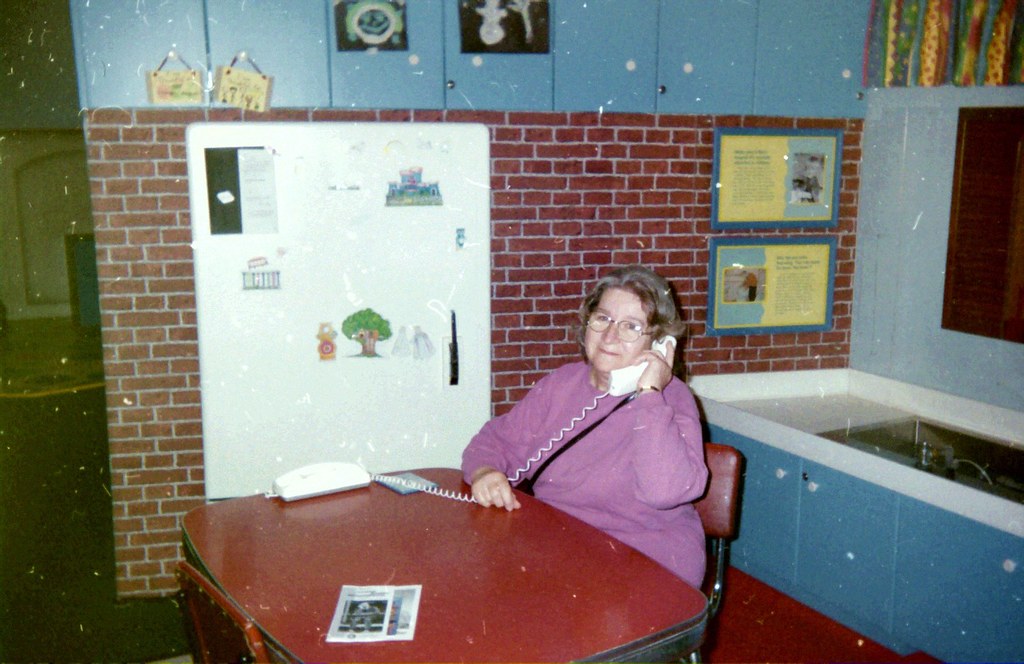 Mr Rogers Exhibit 1998 Kitchen My mother in the mockup of… Flickr