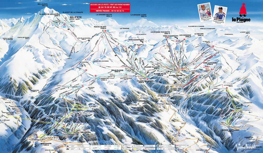 La Plagne Tarentaise Carte La Plagne Piste Map La Plagne Piste Map Tyrone Pinnoy Flickr