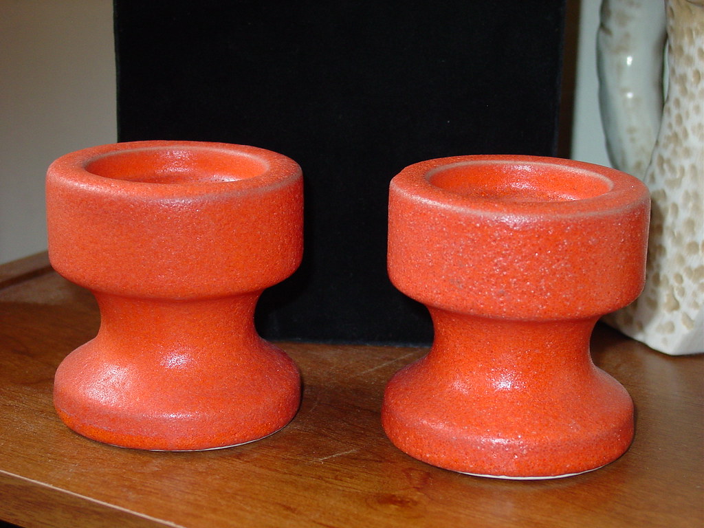 Orange Peel Candle Holders 70's Not sure if I've ever shot… Flickr