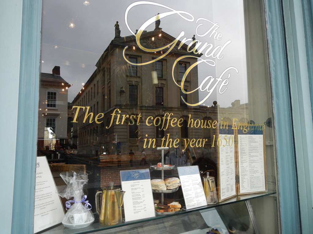 Grande Cafe Window "The first coffee house in England" sta… Flickr