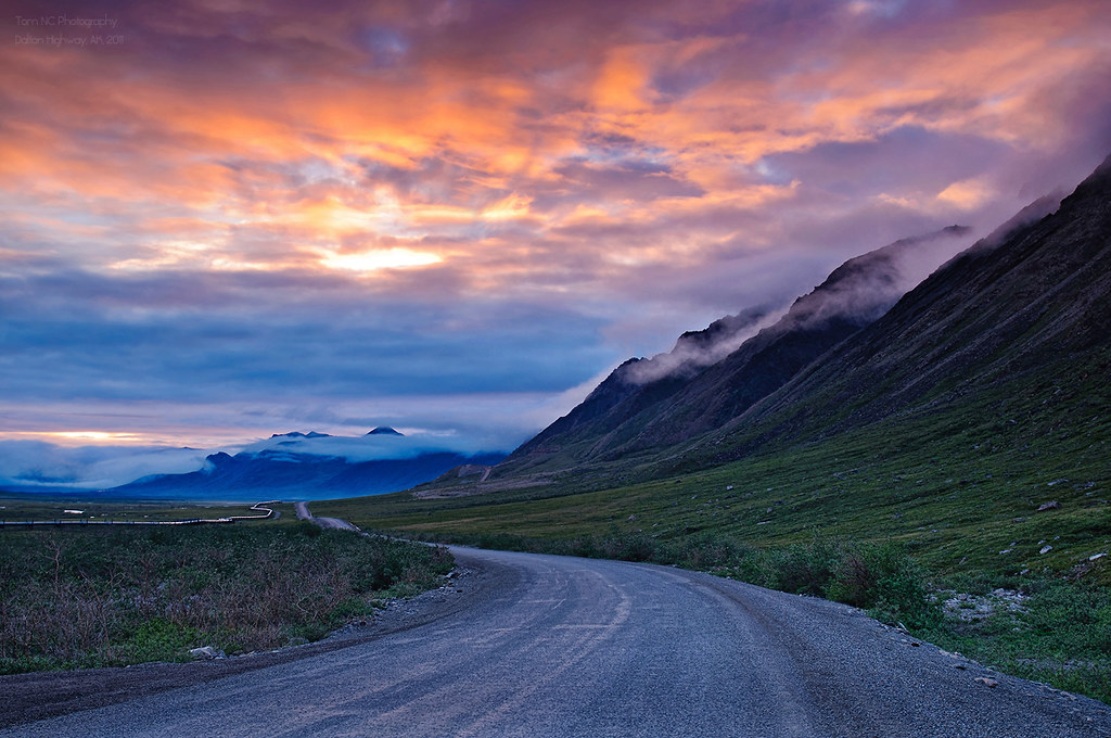 Midnight Sun Midnight sun along Dalton Highway, Alaska. Noppawat
