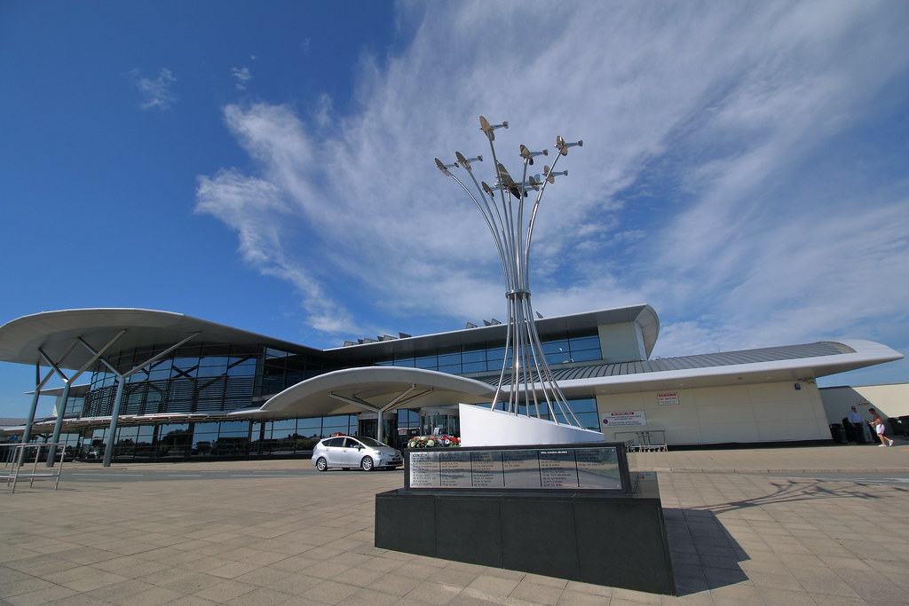 Guernsey Airport with the Allied Aircrew Memorial in the f… Flickr