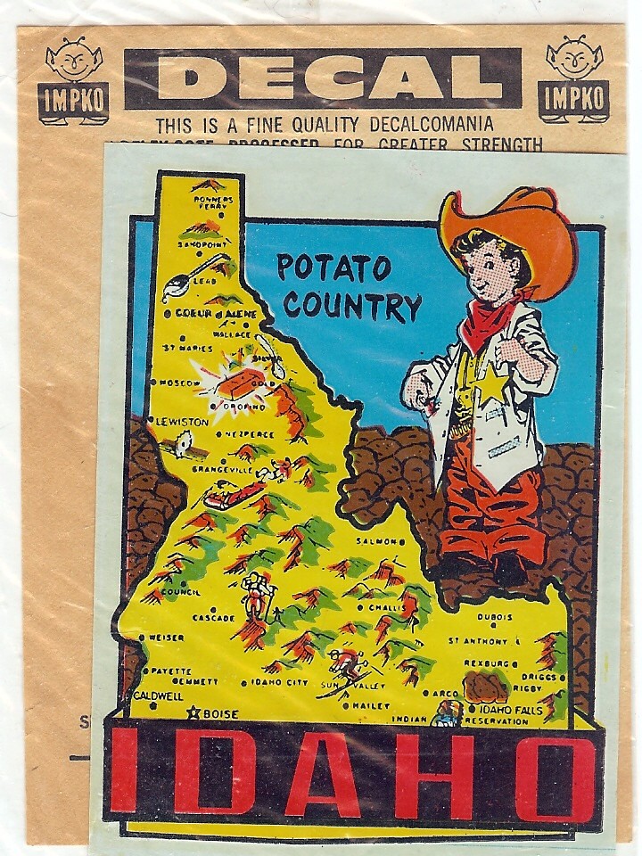 Decal for Idaho Potato Country Vintage? Looks to me like a… Flickr