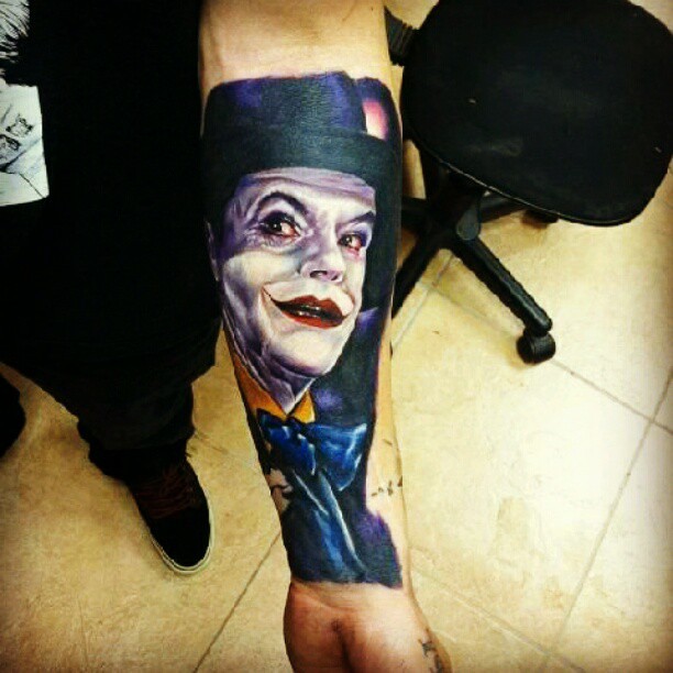 Sweet Jack Nicholson's The Joker portrait tattoo. Ink Jo… Flickr