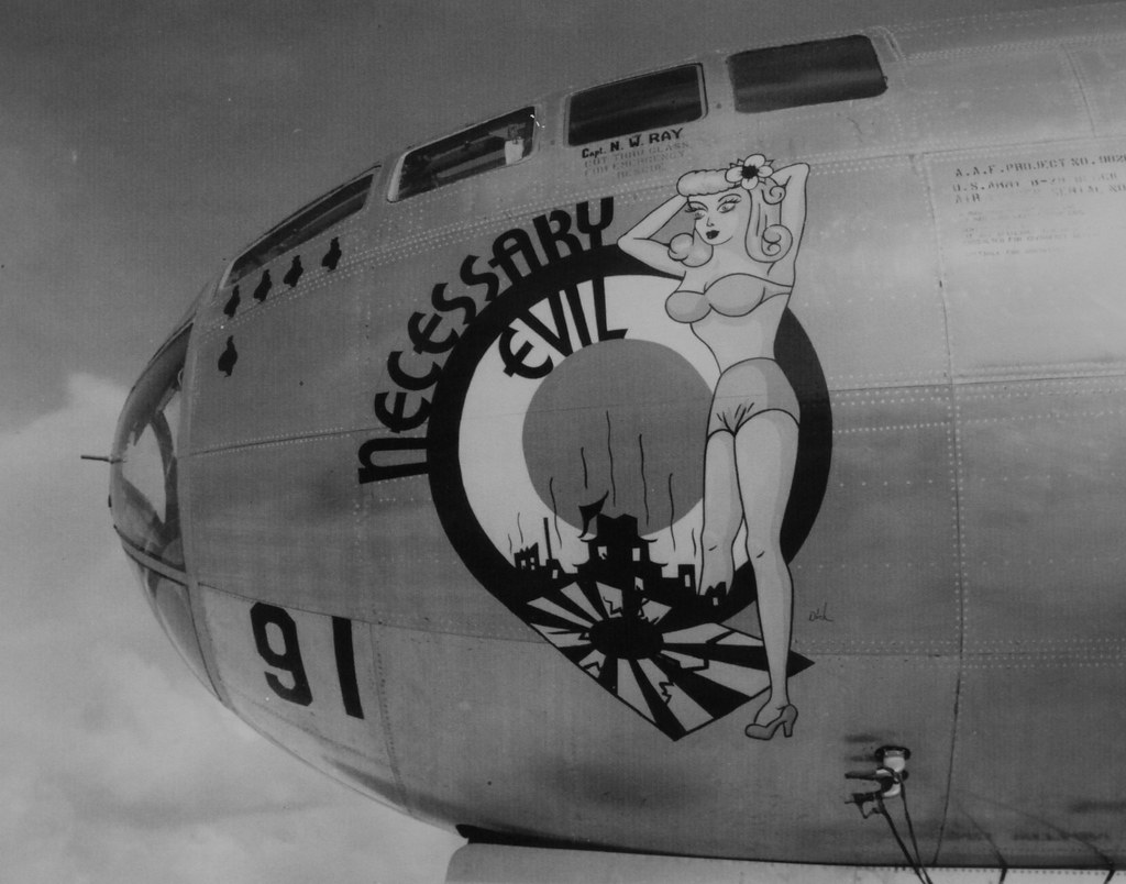 Silverplate B29 "Necessary Evil" Nose Art Historic Wendov… Flickr