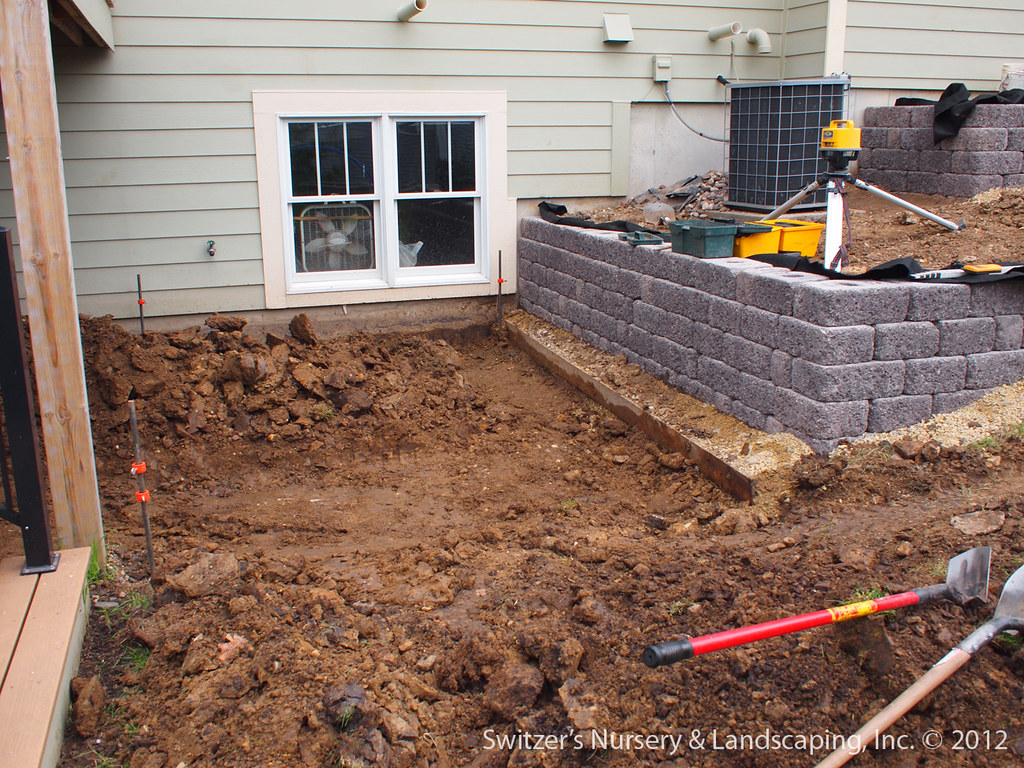 Paver Patio Under Deck with Retaining Wall & Steps Flickr