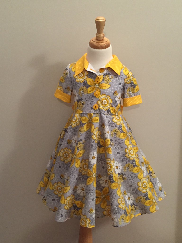 Yellow and Grey Floral Hattie Dress, size 5 Yellow and gre… Flickr