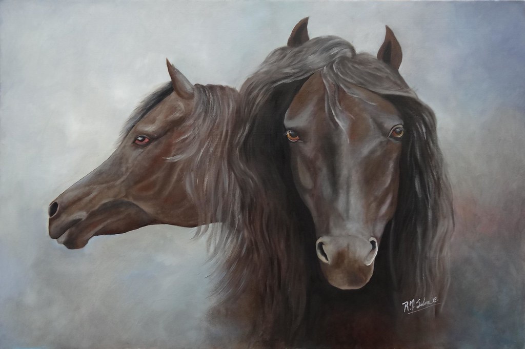 CABEZAS DE CABALLOS Óleo sobre tela 90 x 60 105.000 Natalia Pavlov
