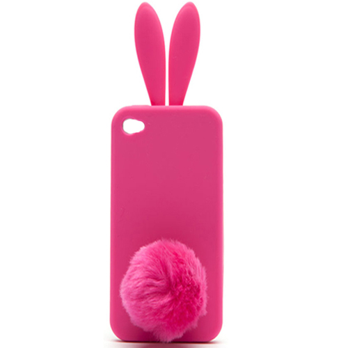 Hot Pink Bunny Case for iPhone 5 with Rabbit Ear/Furry Tai… Flickr