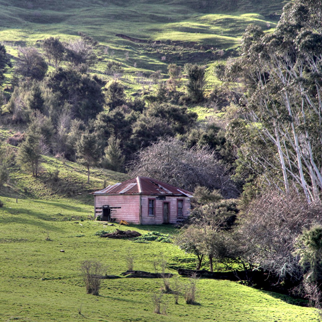 Old house, Hiruharama, (south of Ruatoria), Gisborne, New Zealand a