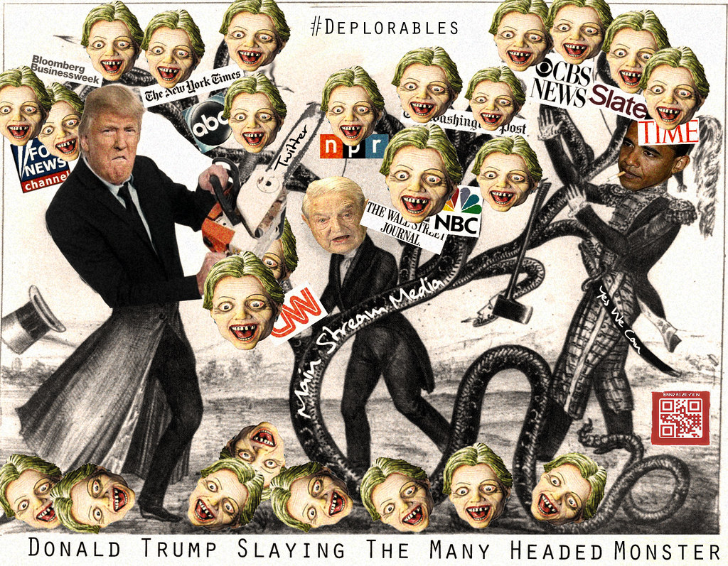TRUMP SLAYS THE MANY HEADED MONSTER WilliamBanzai7/Colonel Flick Flickr
