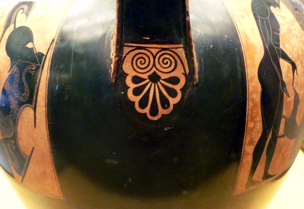 Exekias, Attic black figure amphora, handle motif a photo on Flickriver