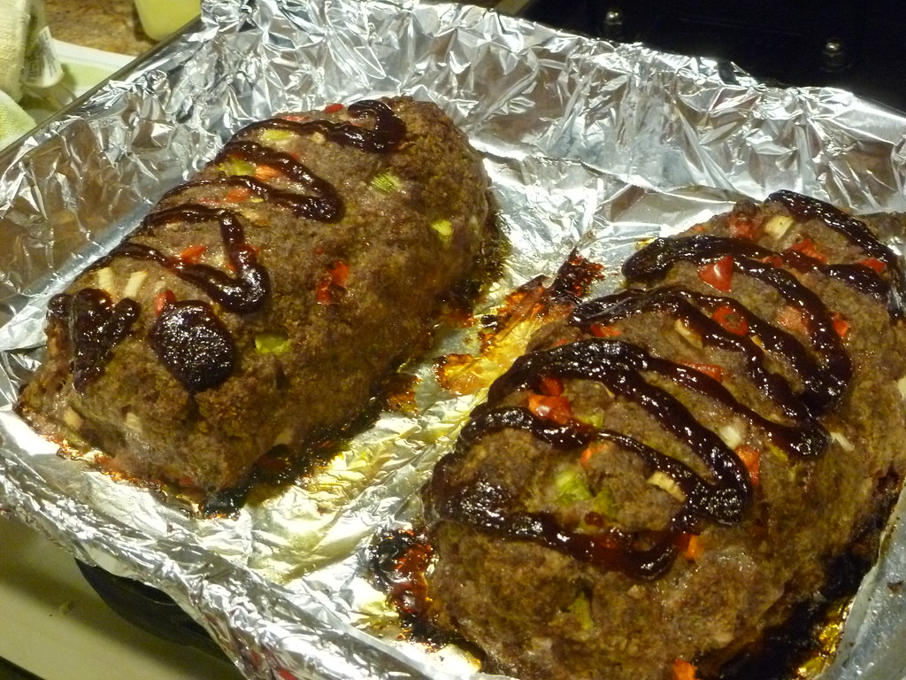 Twin meat loaves. One to eat and one to freeze.... Flickr