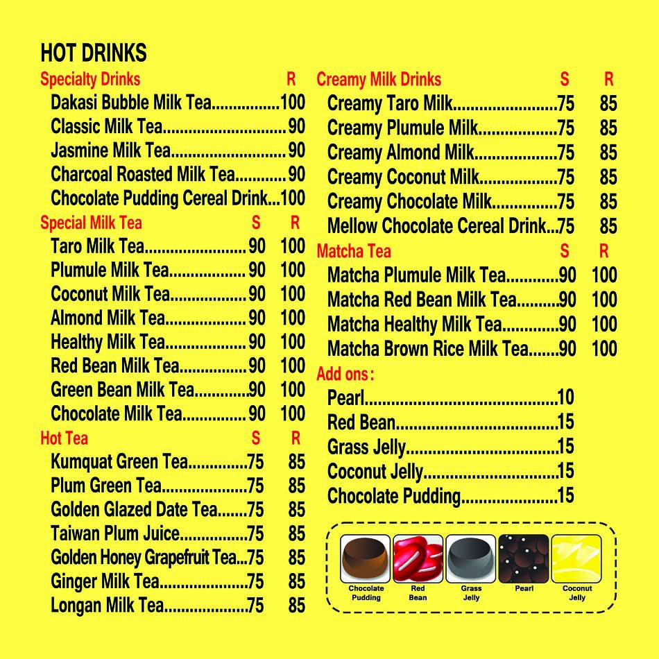 Dakasi Menu Hot Drinks purpledoll Flickr