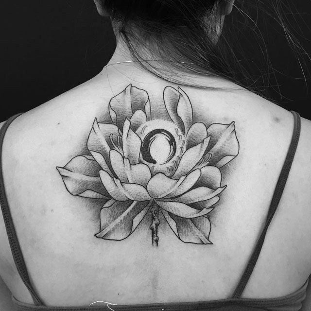 Flower Tattoos : Back Lotus Flower Tattoo Zen | Via Flowers.… | Flickr 640_x_640_jpg