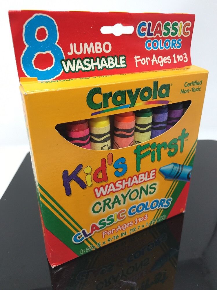 Crayola Kids First Jumbo Washable crayons front of the pac… Flickr