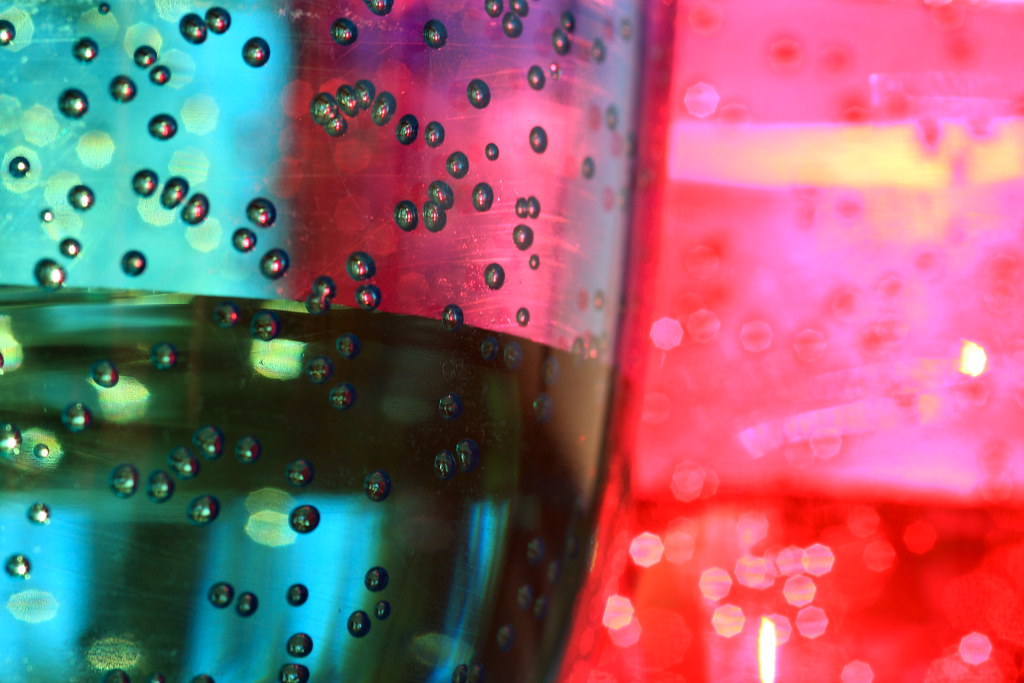 Two color abstract Two plastic glasses and some backlight.… Kevin