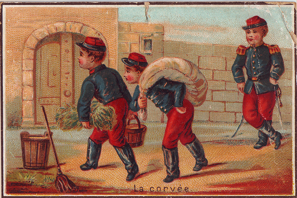 CHROMO LAFFONT FRERES CARCASSONNE LA CORVEE BOYS IN CA… Flickr