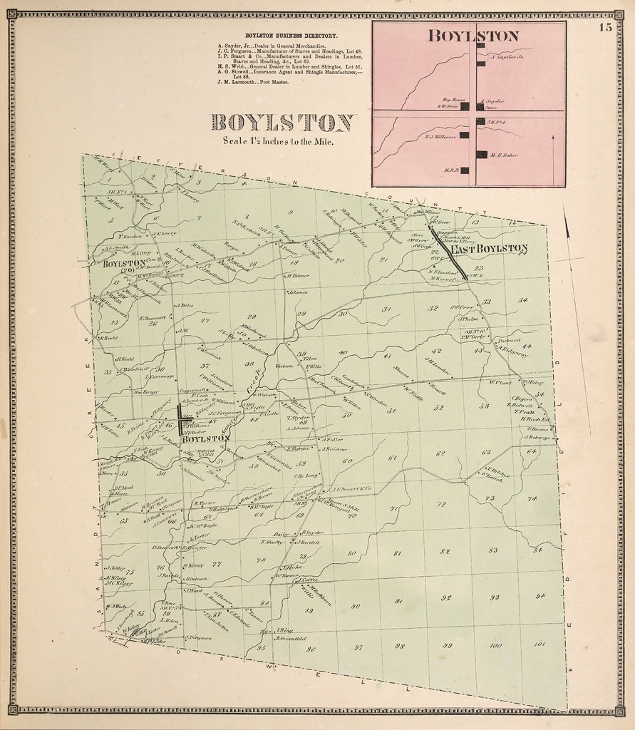 1867 Boylston 1867 map of Boylston Township and village (F… Flickr