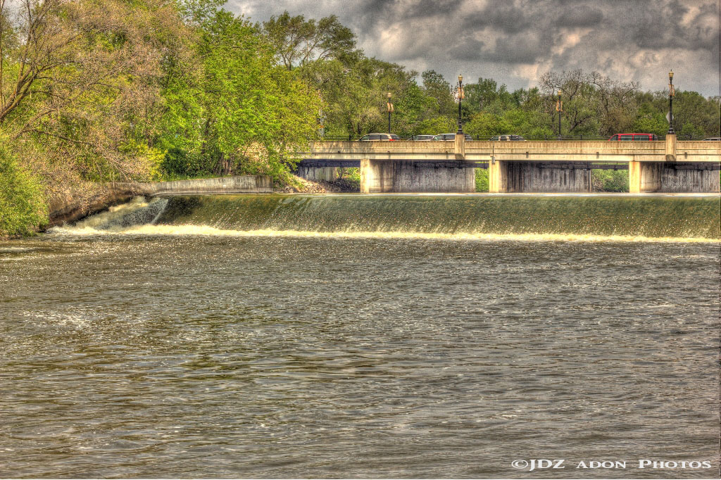 Fox River Dam Elgin,Illinois HDR Jeff Dzadon Flickr