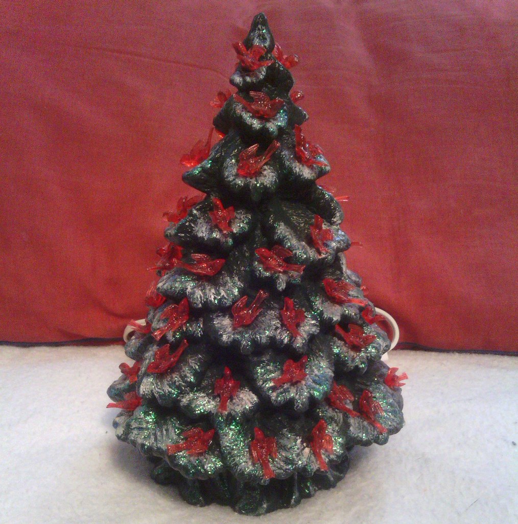 Ceramic Christmas Tree with Cardinals Kimi Flickr