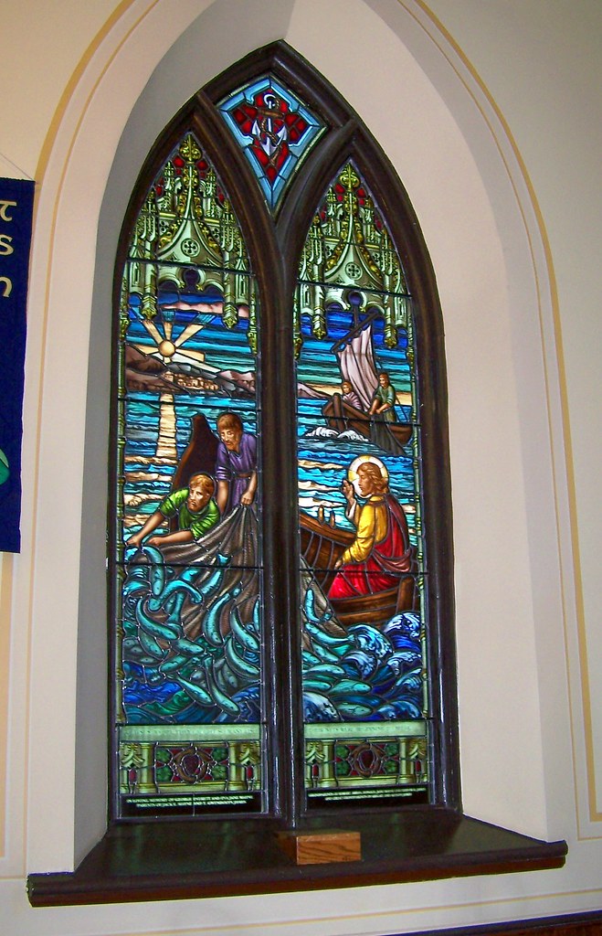 Stained glass window St. Anglican Church; Trenton… Will