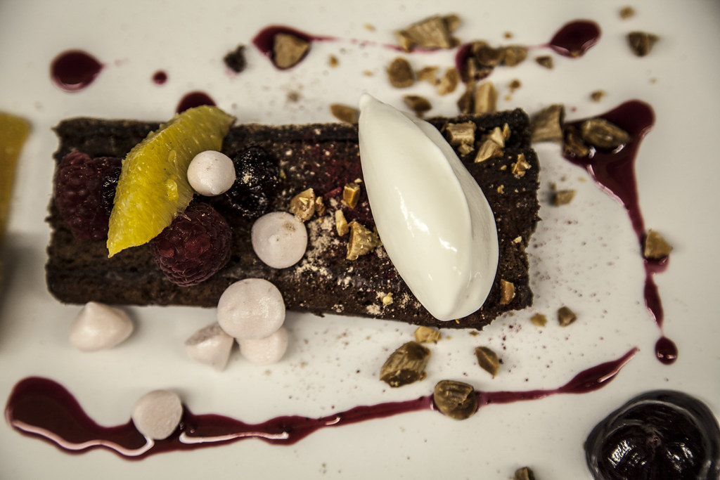 Chocolate Terrine , sour cream shorbet martinlehnberg Flickr