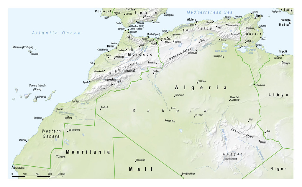 Pourquoi Choisir "La Carte Géographique Du Maghreb" Pour Votre Prochain Voyage? The Maghreb A topographic map of the Maghreb region. Map b… Flickr