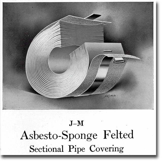 Vintage HW JohnsManville Asbestos Insulation AsbestoSponge Felted