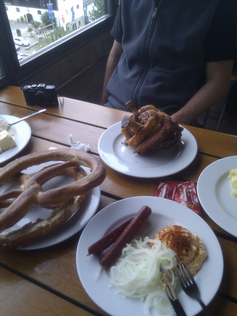 IMG_20120729_164505 Andechs beer hall food. The Obatzda (b… Flickr
