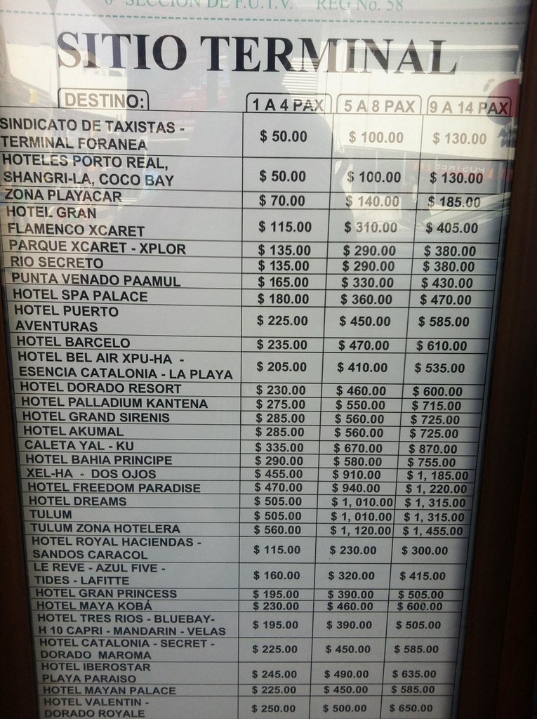 Playa del Carmen to Tulum by Taxi 505 / 14 person Flickr