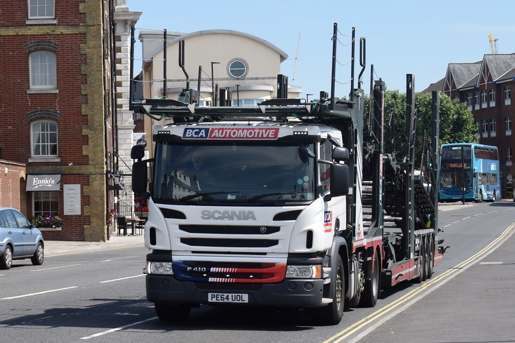 PE64UOL BCA Automotive Scania Car Transporter Quay Rd, Sou… Flickr