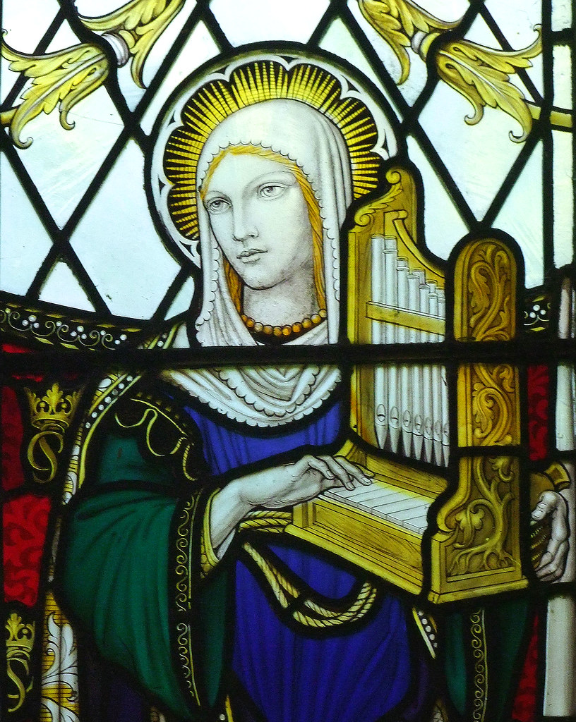 St Cecilia by Christopher b, 1929 All Saints, Mettingha… Flickr