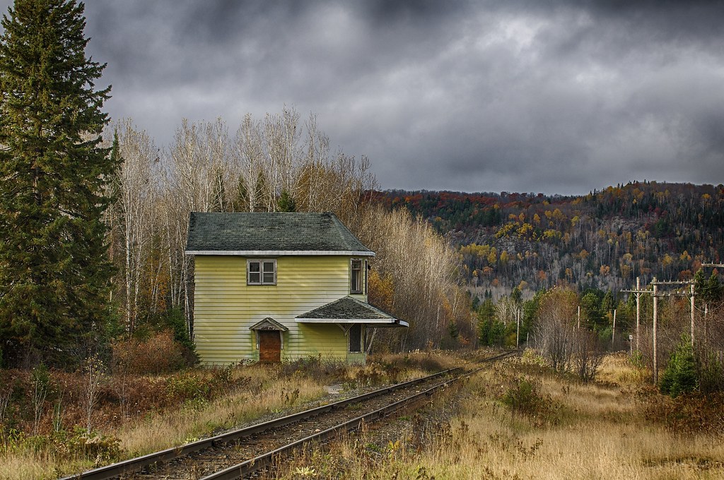 abandoned train station, searchmont, ontario A fall storm … Flickr